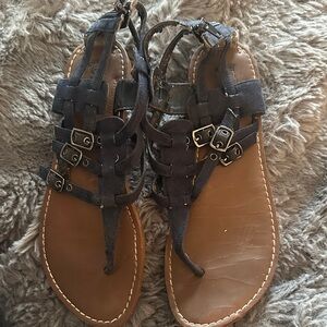 Decree Navy Strappy Sandals